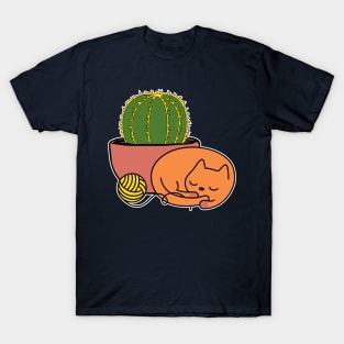 Golden Ball and Sleepy Cat Gardener T-Shirt